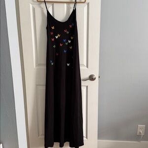 LAUREN MOSHI  Usa Supima Cotton Berna Mini Butterflies Maxi Tank Dress - size S